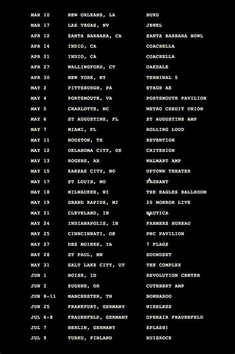 travis scott tour schedule